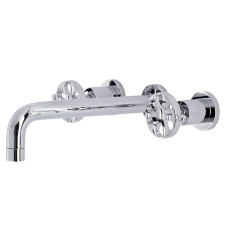 Kingston Brass KS8021RX Two-Handle Wall Mount Tub Faucet, Polished Chrome KS8021RX